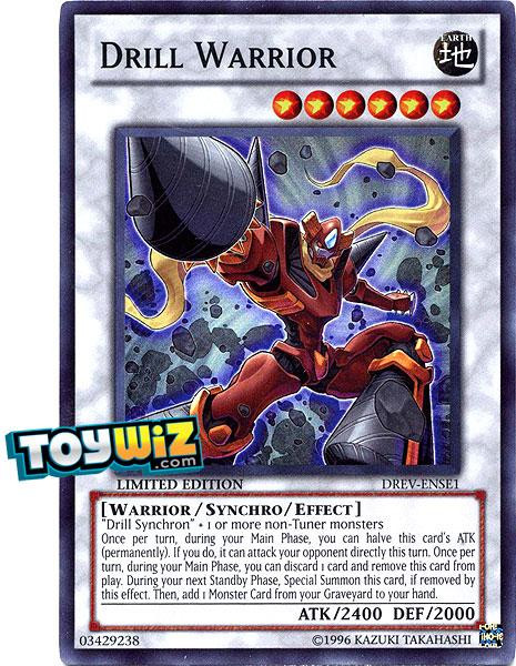 Yu-Gi-Oh! Drill Warrior Card - DREV-ENSE1 Super Rare Promo Edition