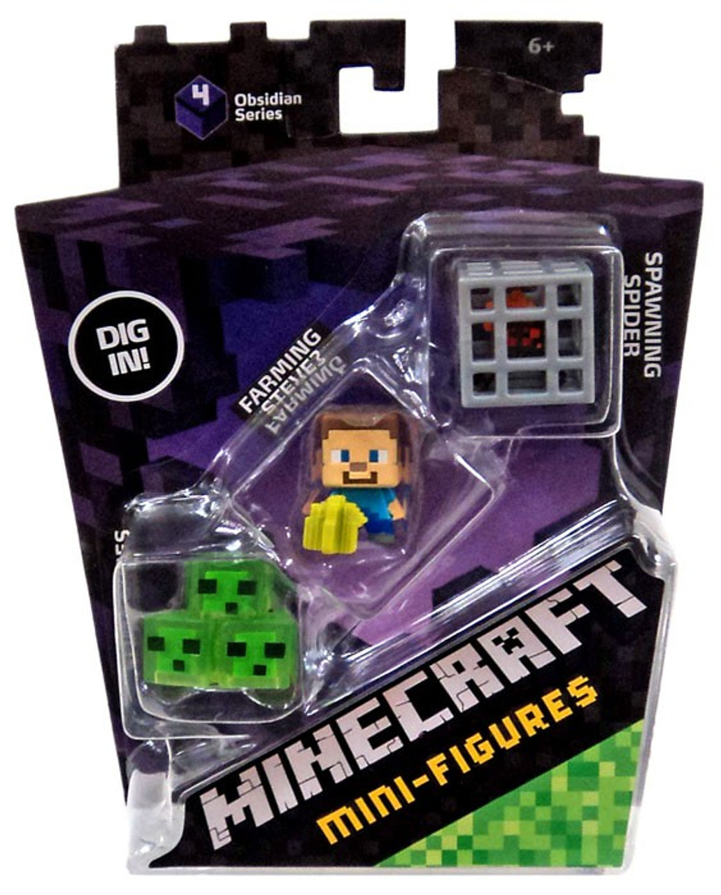 Minecraft Obsidian Series 4 Spawning Spider, Farming Steve 