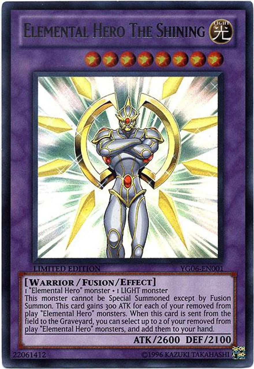 YuGiOh Shonen Jump Ultra Rare Elemental Hero The Shining YG06-EN001