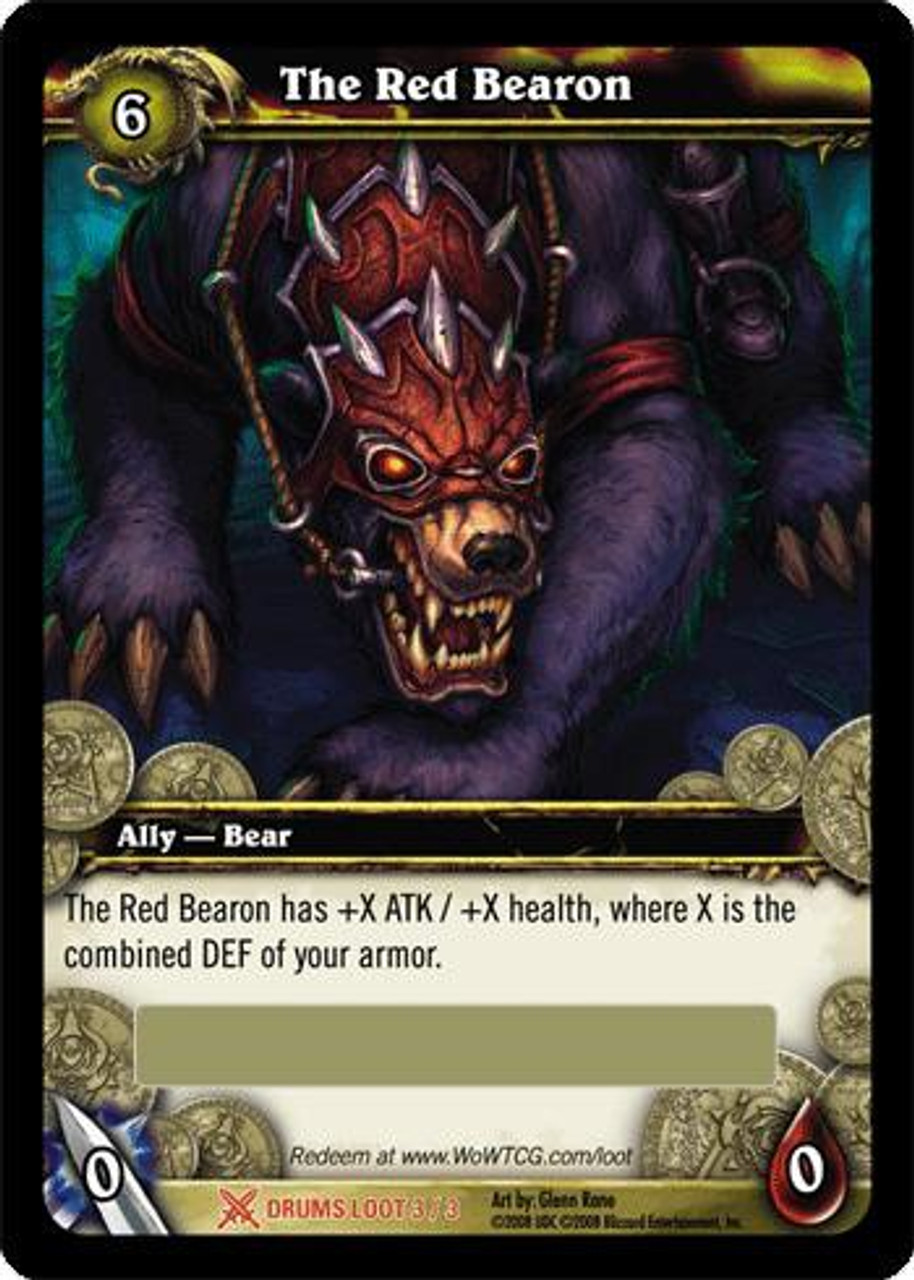 World of Warcraft Trading Card Game Drums of War Legendary Loot The Red Bearon #3