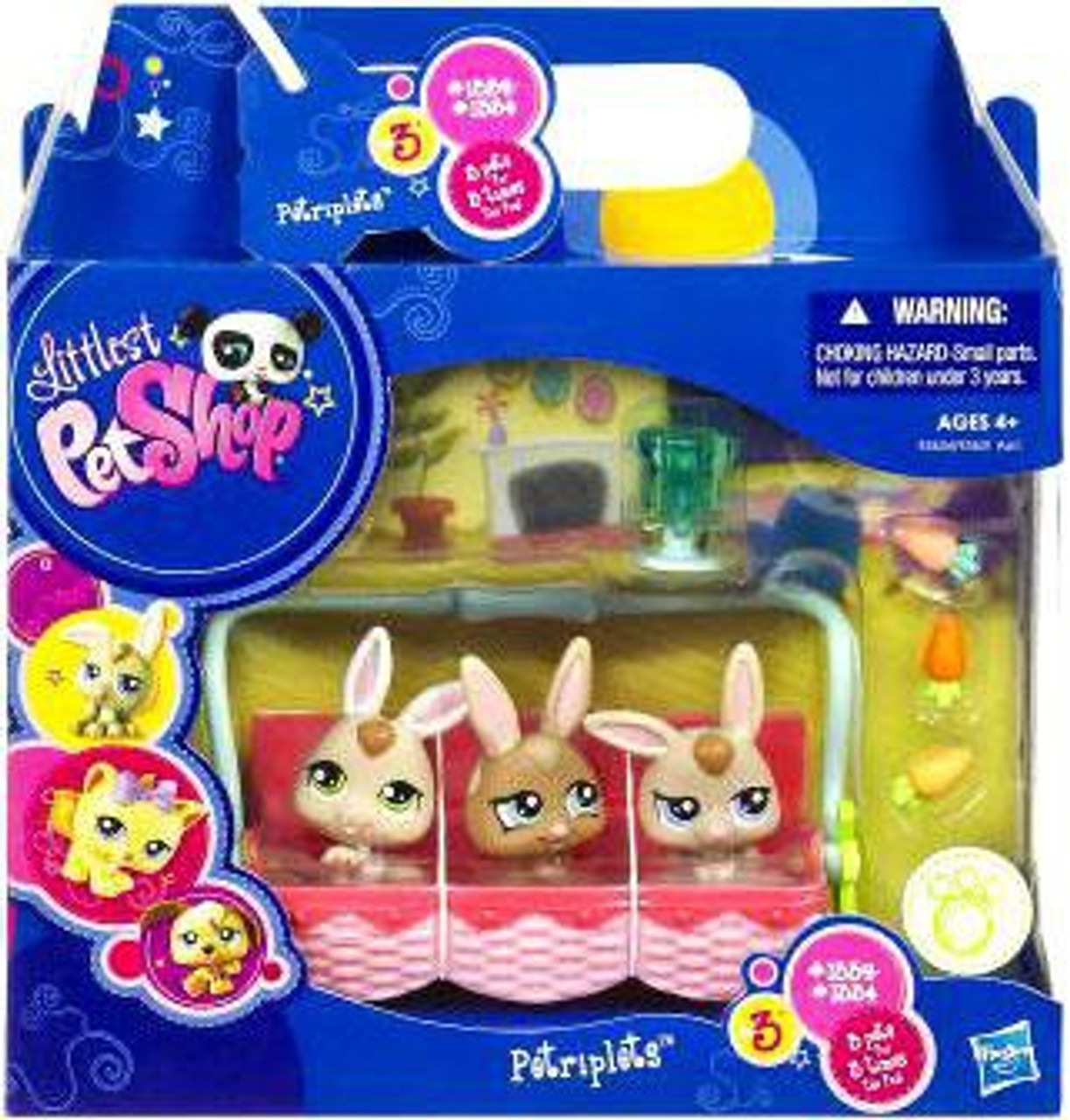 Littlest Pet Shop Petriplets Bunnies Figure 3-Pack #1662, 1663, 1664