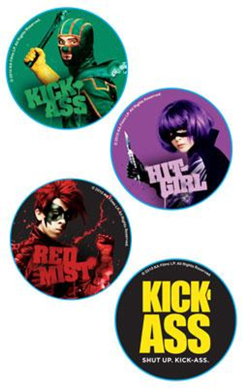 Kick-Ass Set of 4 Pins