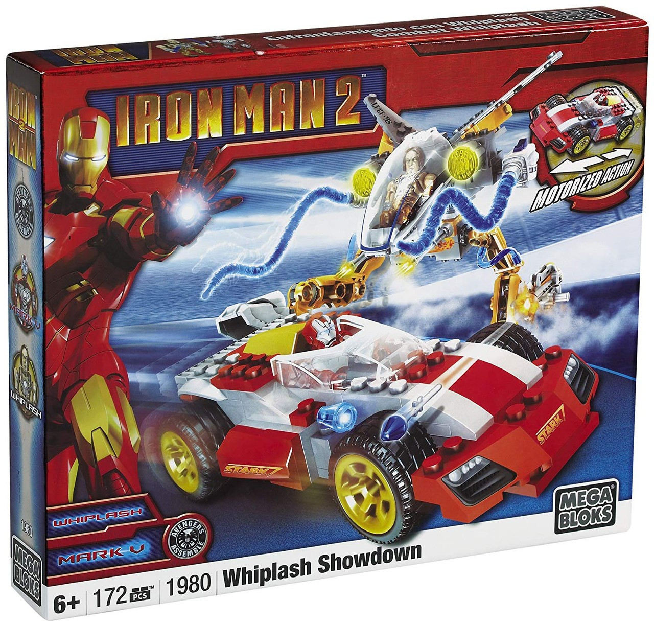 Mega Bloks Iron Man 2 Whiplash Showdown Set #1980
