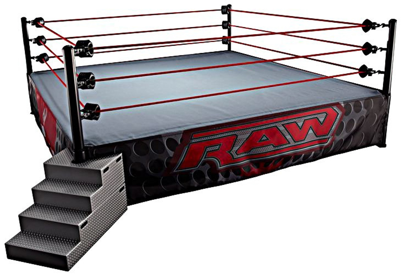 WWE Wrestling Elite Scale Ring Playset Raw Mattel Toys ToyWiz