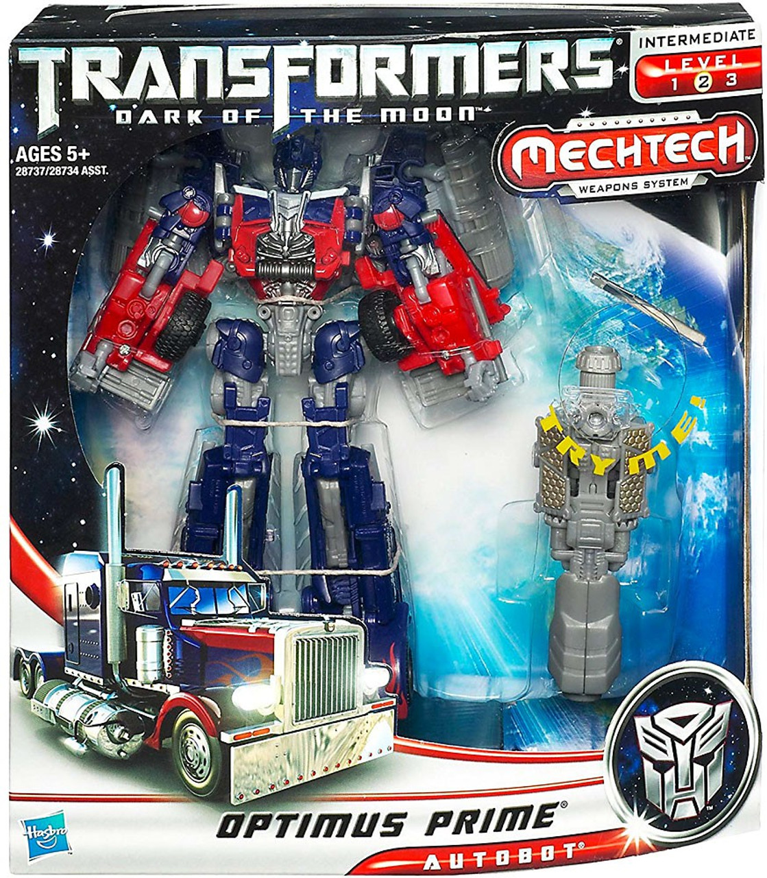 Transformers Dark of the Moon Mechtech Voyager Optimus Prime Voyager Action Figure Hasbro Toys