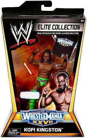 WWE Wrestling Elite WrestleMania 27 Kofi Kingston Exclusive Action Figure Mattel Toys ToyWiz