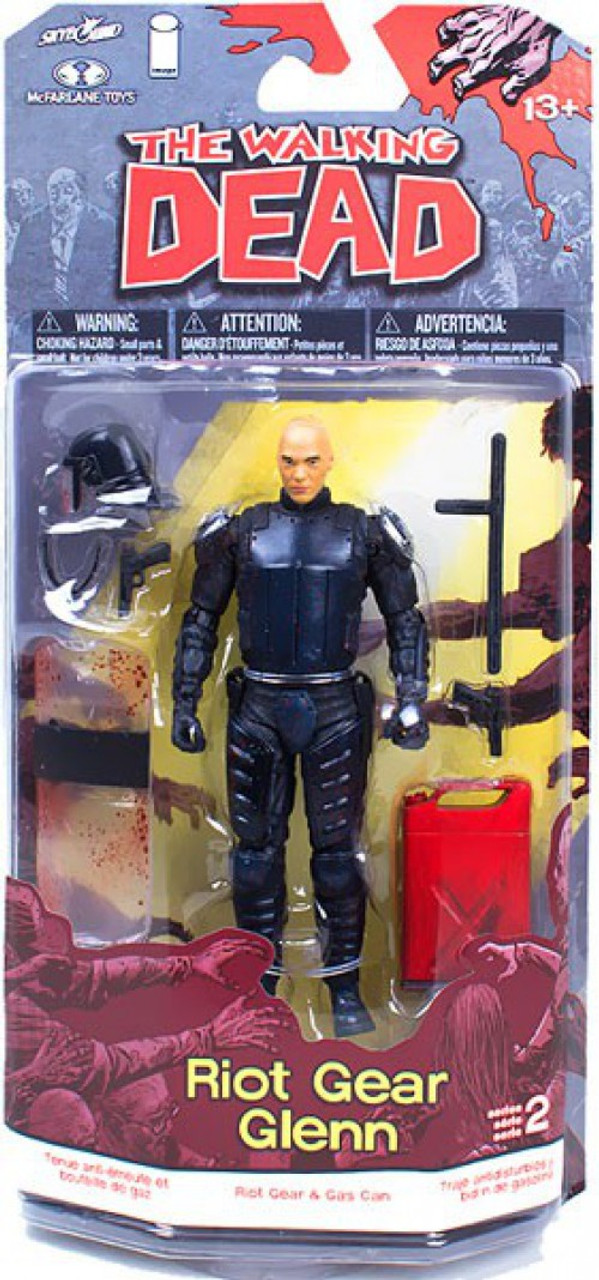 McFarlane Toys Walking Dead Comic Series 2 Riot Gear Glenn Action Figure