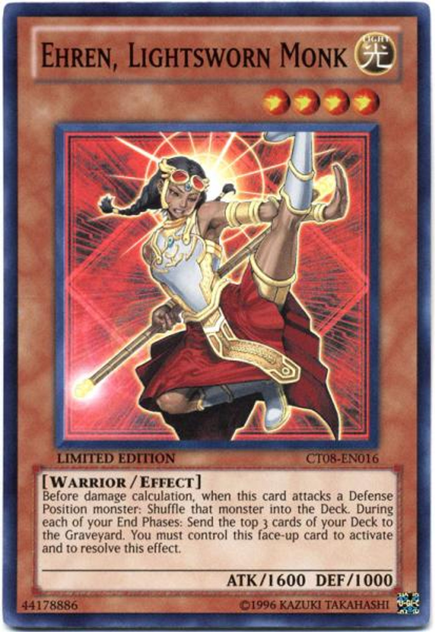 YuGiOh Zexal Holiday Tin Promo Super Rare Ehren, Lightsworn Monk CT08-EN016