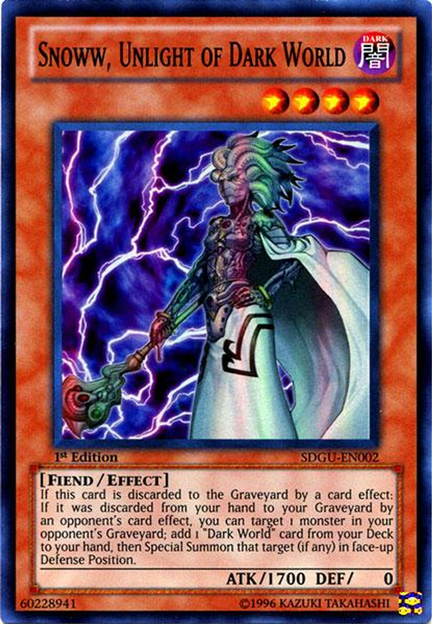 YuGiOh 5D's Structure Deck: Gates of the Underworld Super Rare Snoww, Unlight of Dark World SDGU-EN002