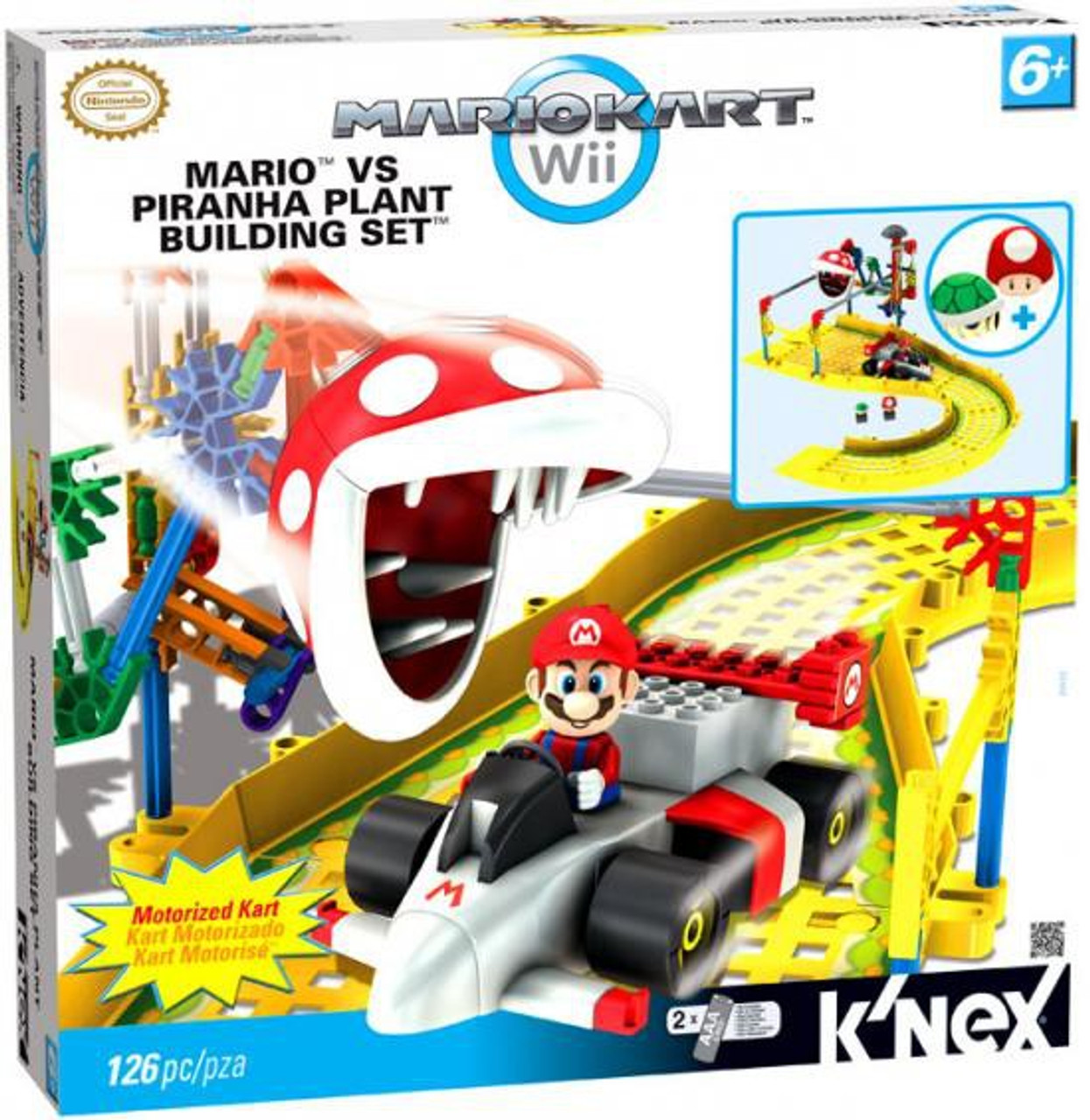 K'NEX Super Mario Mario Kart Wii Mario vs Piranha Plant Set #38468