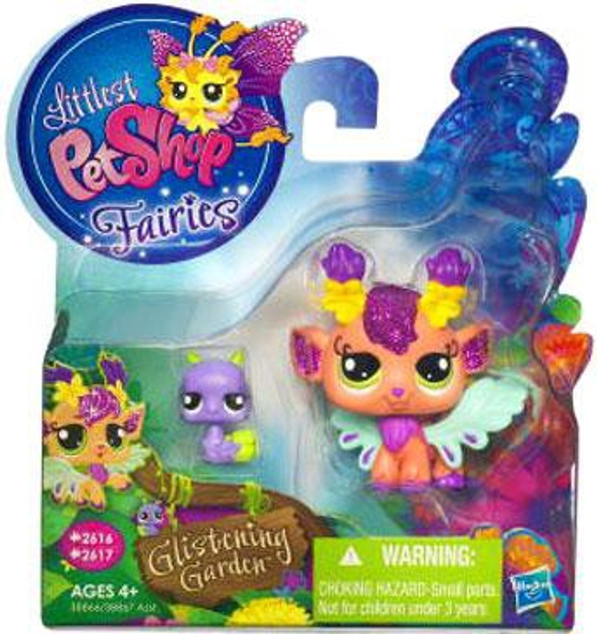Littlest Pet Shop Fairies Glistening Garden Honeysuckle Fairy & Snail Figure 2-Pack #2616, 2617
