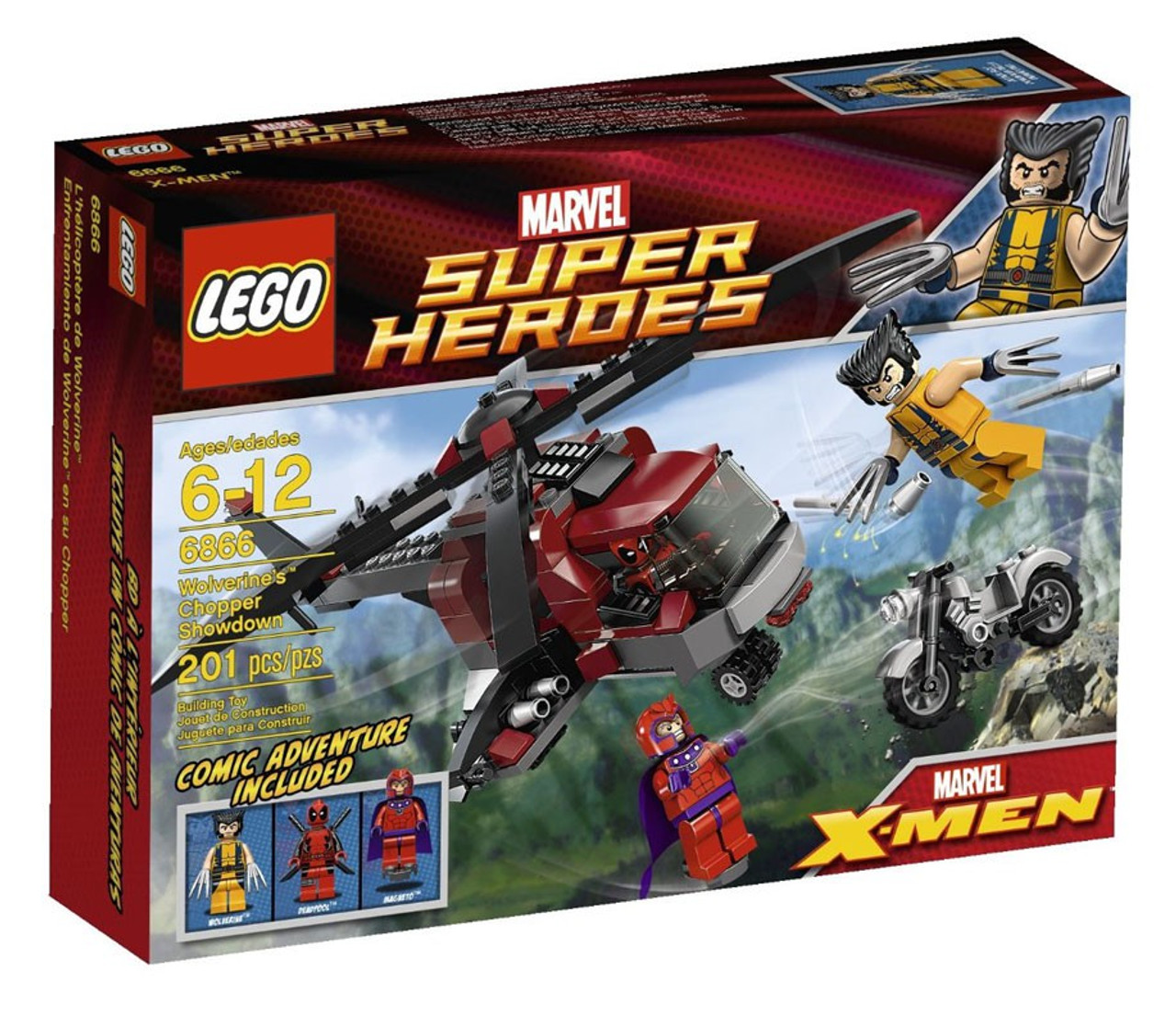 LEGO Marvel Super Heroes X-Men Wolverine's Chopper Showdown Set #6866