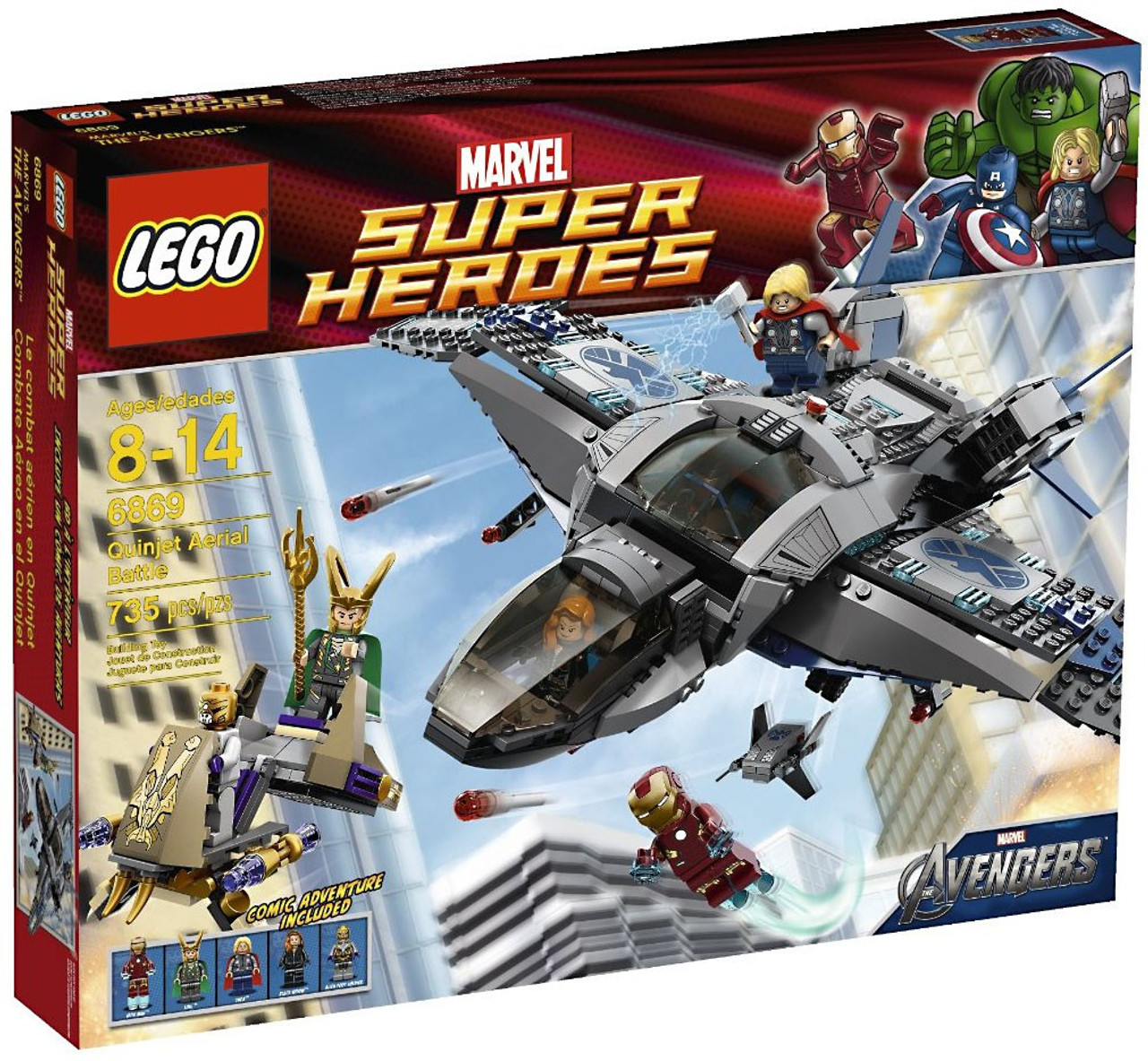 LEGO Marvel Super Heroes Avengers Quinjet Aerial Battle Set #6869