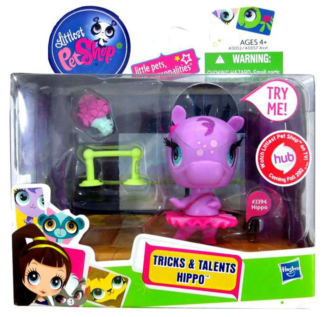 Littlest Pet Shop Tricks & Talents Hippo Figure #2394