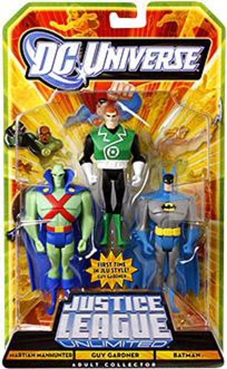 DC Universe Justice League Unlimited Martian Manhunter, Guy Gardner & Batman Exclusive Action Figure