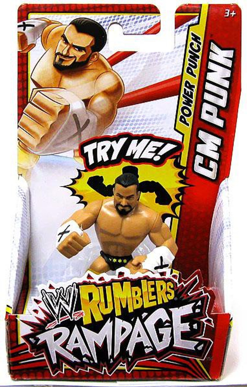 WWE Wrestling Rumblers Rampage CM Punk Mini Figure