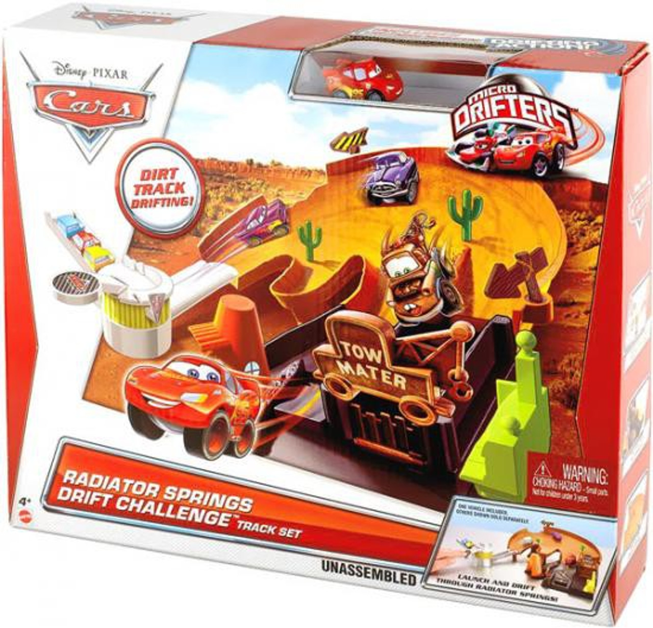 Disney Cars Micro Drifters Radiator Springs Drift Challenge Mini Car Playset