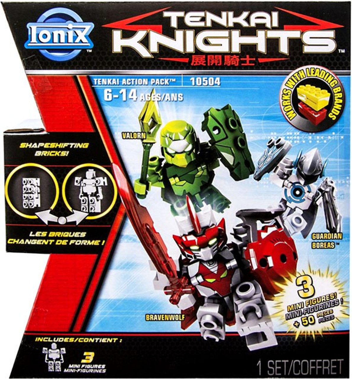 Tenkai Knights Valorn, Bravenwolf & Guardian Boreas Minifigure 3-Pack #10504