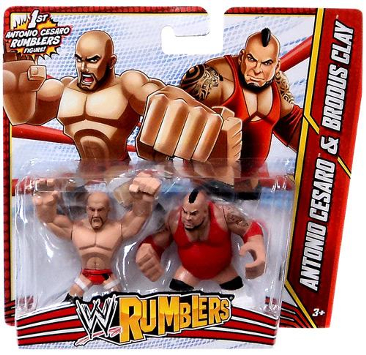 WWE Wrestling Rumblers Series 3 Antonio Cesaro & Brodus Clay Mini Figure 2-Pack