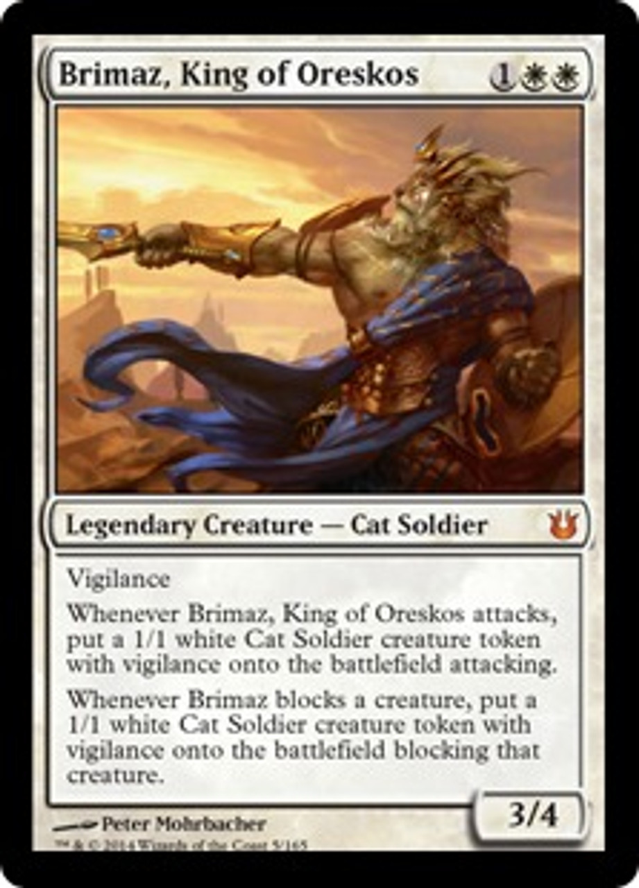 MtG Born of the Gods Mythic Rare Brimaz, King of Oreskos #5