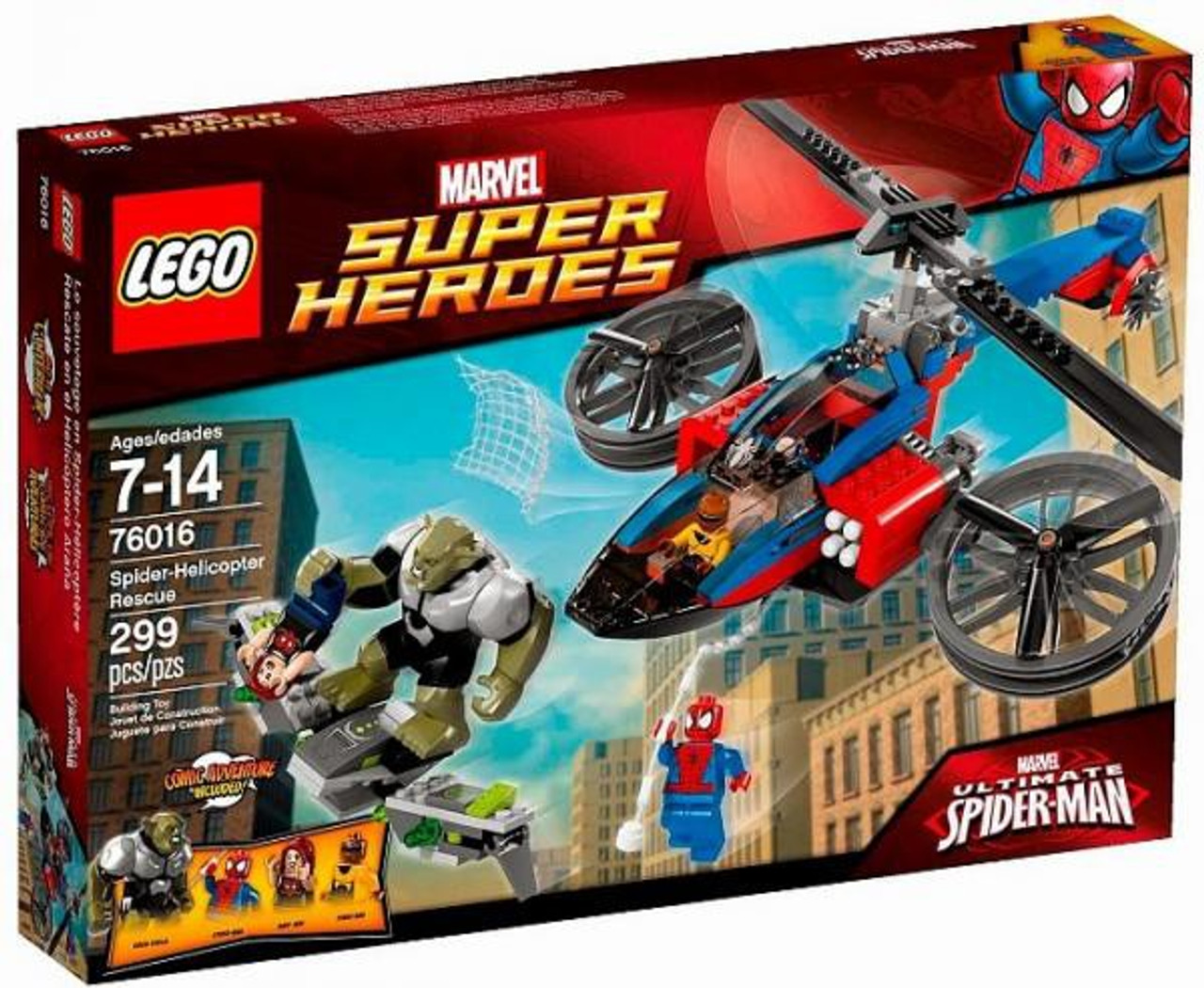 LEGO Marvel Super Heroes Ultimate Spider-Man Spider Helicopter Rescue Set #76016