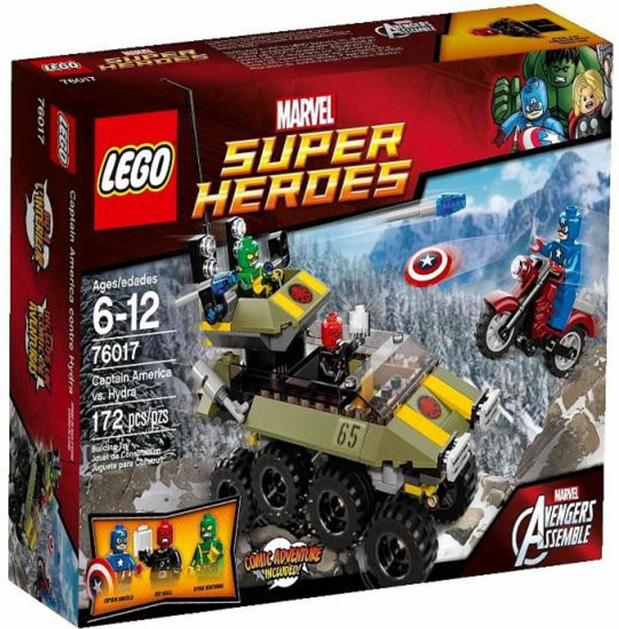 LEGO Marvel Super Heroes Avengers Assemble Captain America vs Hydra Set #76017