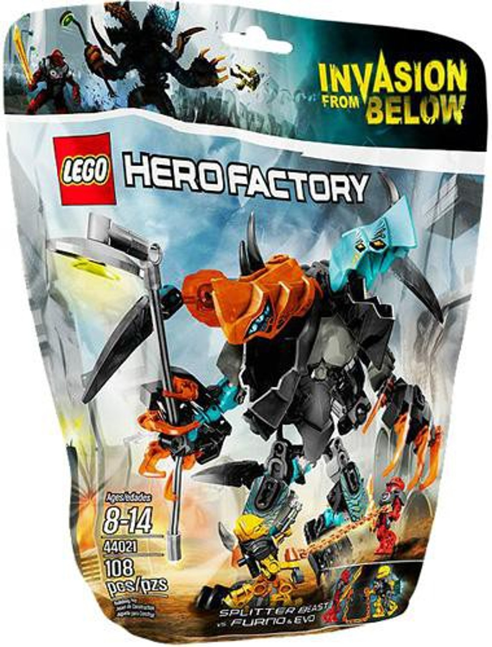 LEGO Hero Factory Splitter Beast VS. Furno & Evo Set #44021