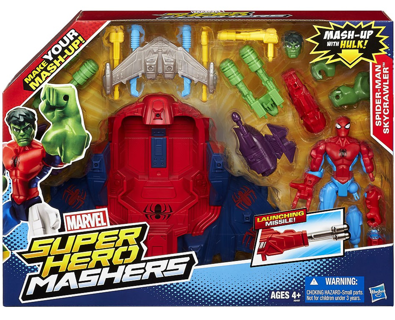 Marvel Super Hero Mashers SpiderMan Skycrawler 6 Action