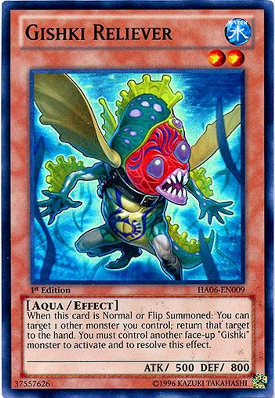 YuGiOh Zexal Hidden Arsenal 6: Omega XYZ Super Rare Gishki Reliever HA06-EN009