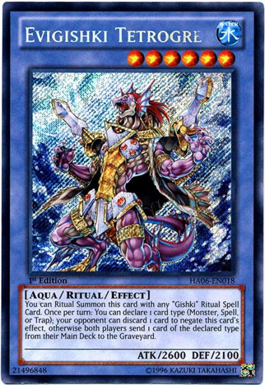 YuGiOh Zexal Hidden Arsenal 6: Omega XYZ Secret Rare Evigishki Tetrogre HA06-EN018