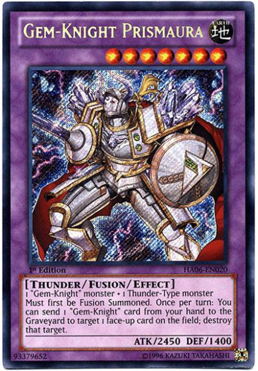 YuGiOh Zexal Hidden Arsenal 6: Omega XYZ Secret Rare Gem-Knight Prismaura HA06-EN020