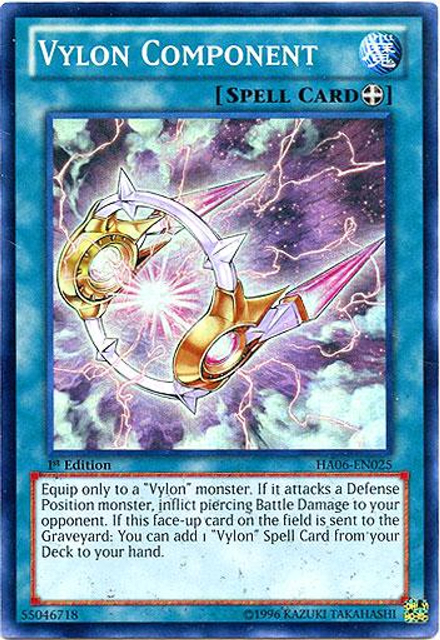 YuGiOh Zexal Hidden Arsenal 6: Omega XYZ Super Rare Vylon Component HA06-EN025