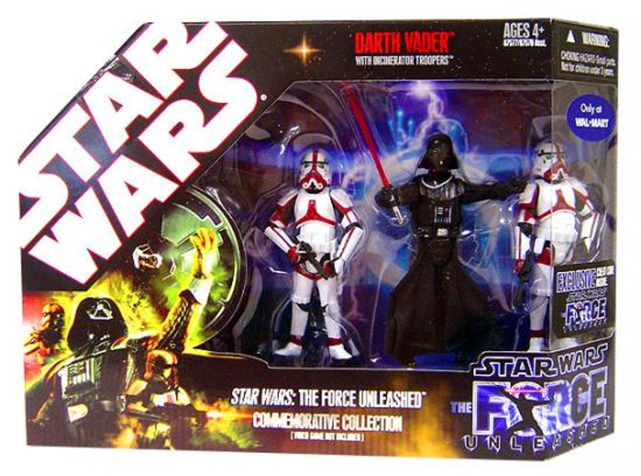 Star Wars Force Unleashed 2008 Darth Vader Commemorative Collection Exclusive Action Figure Set