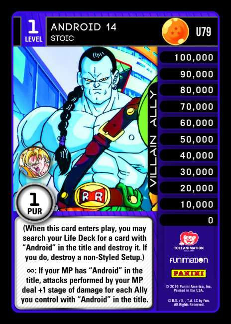 Dragon Ball Z CCG Vengeance Single Card Uncommon Android 14 Stoic U79 ToyWiz