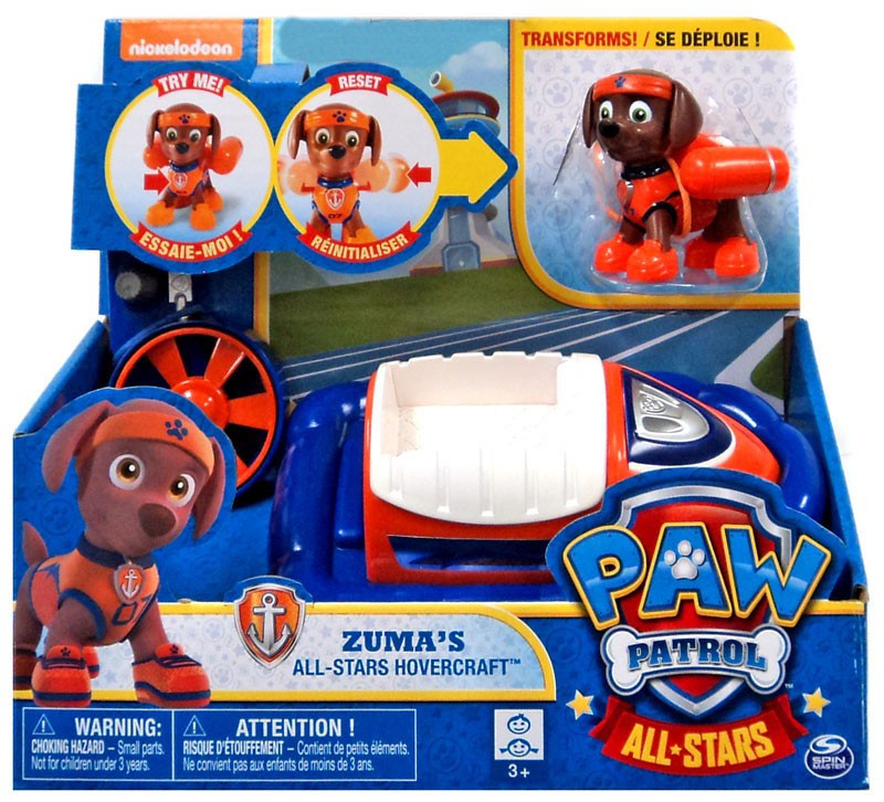 Paw Patrol All Stars Zumas AllStars Hovercraft Exclusive Vehicle Spin