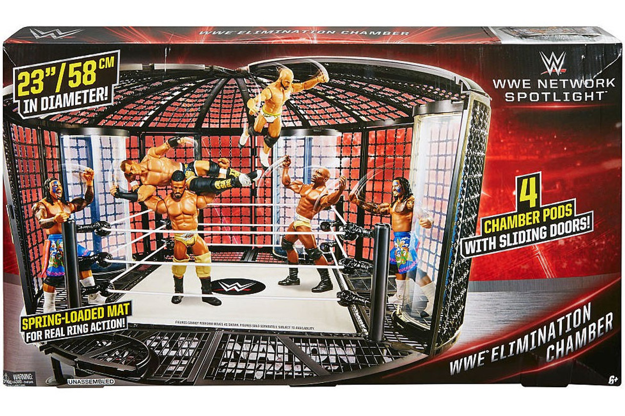 Wwe Wrestling Network Spotlight Elimination Chamber Exclusive Ring Playset Mattel Toys Toywiz