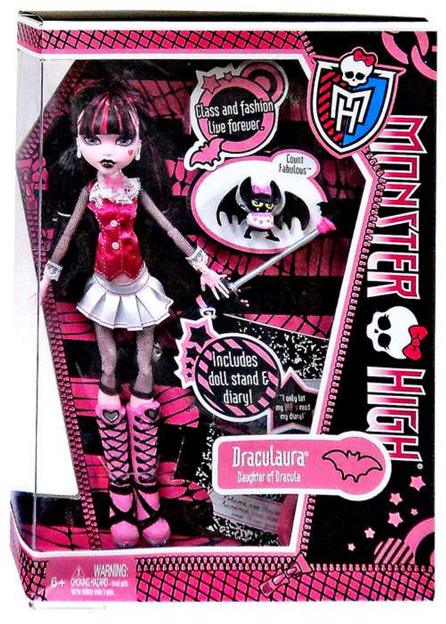 Monster High Draculaura 10.5 Doll With Count Fabulous 