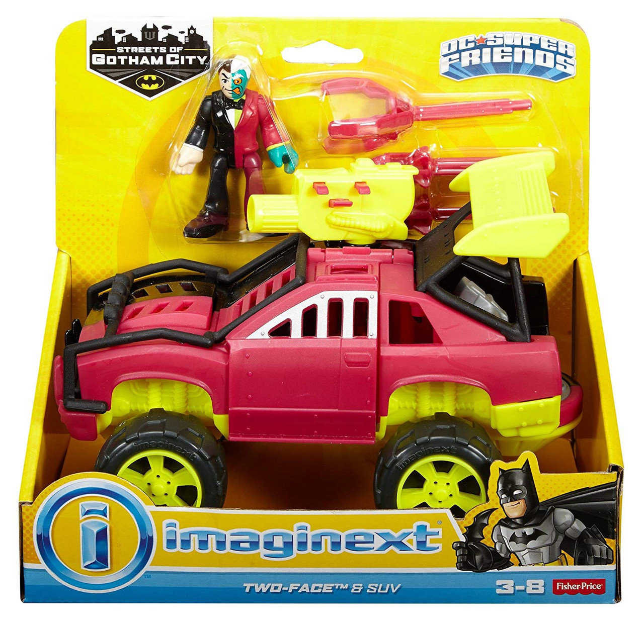 Fisher Price DC Super Friends Batman Imaginext TwoFace SUV 3 Figure