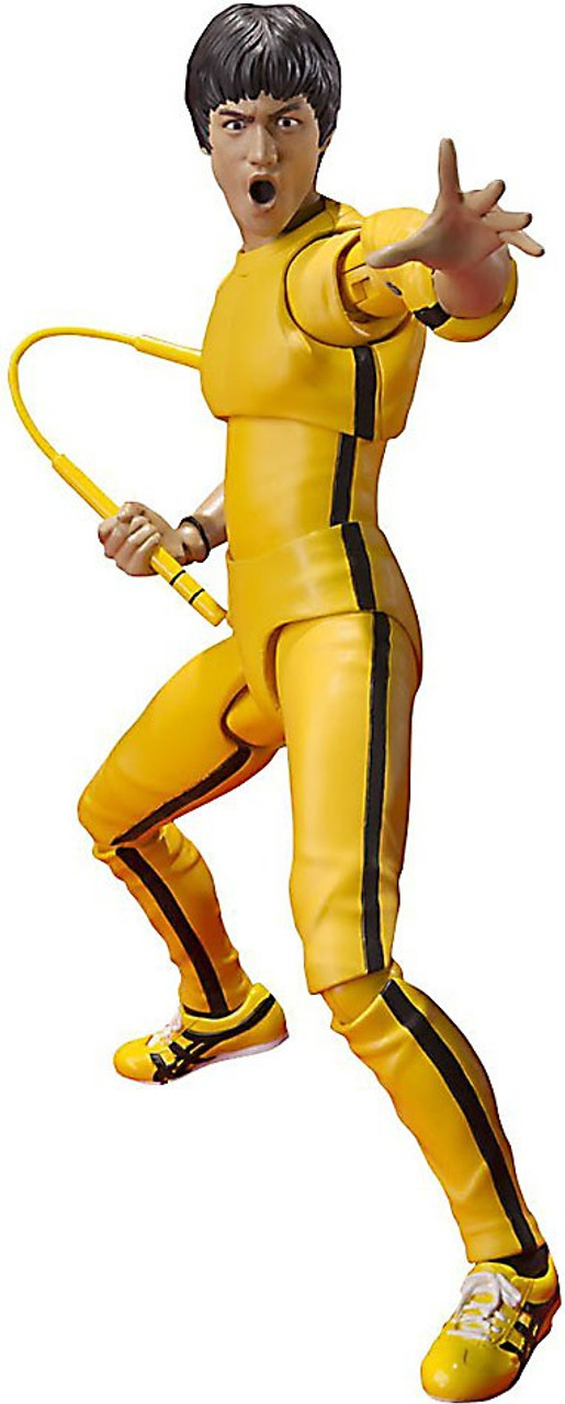 Bruce Lee S.H. Figuarts Bruce Lee 5.5 Action Figure Yellow Track Suit Bandai Japan ToyWiz