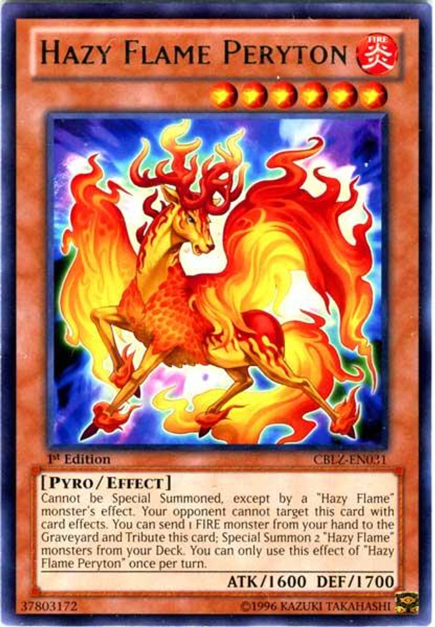 YuGiOh Zexal Cosmo Blazer Rare Hazy Flame Peryton CBLZ-EN031