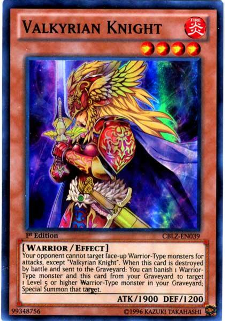 YuGiOh Zexal Cosmo Blazer Super Rare Valkyrian Knight CBLZ-EN039
