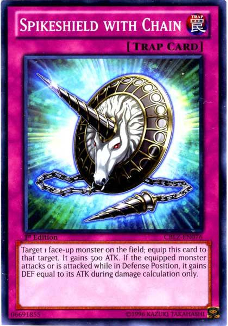 YuGiOh Zexal Cosmo Blazer Common Spikeshield with Chain CBLZ-EN076