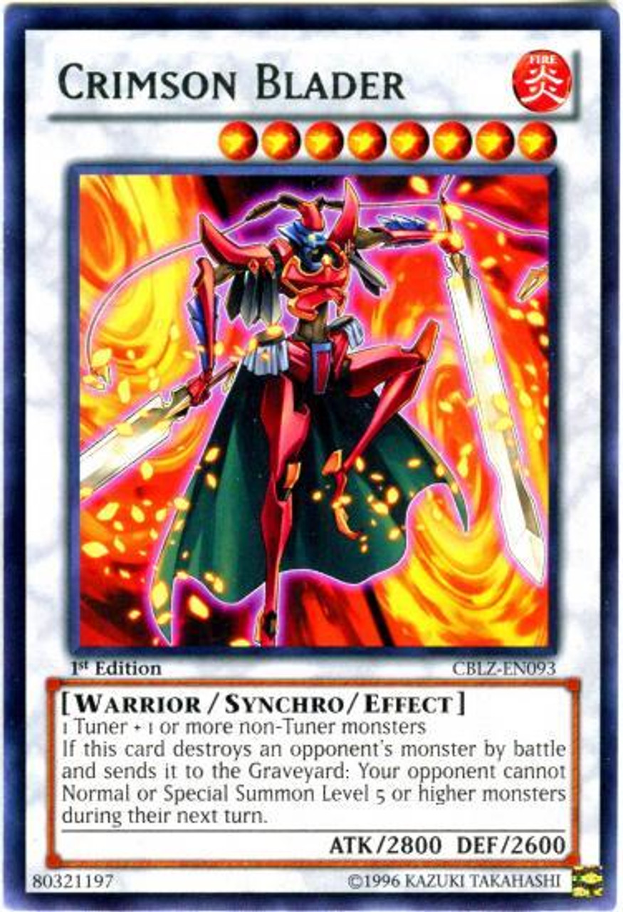 YuGiOh Zexal Cosmo Blazer Rare Crimson Blader CBLZ-EN093