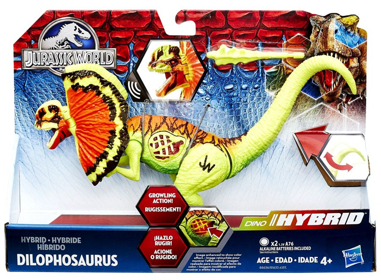 Jurassic World Bashers Biters Hybrid Dilophosaurus Action Figure Hasbro ...