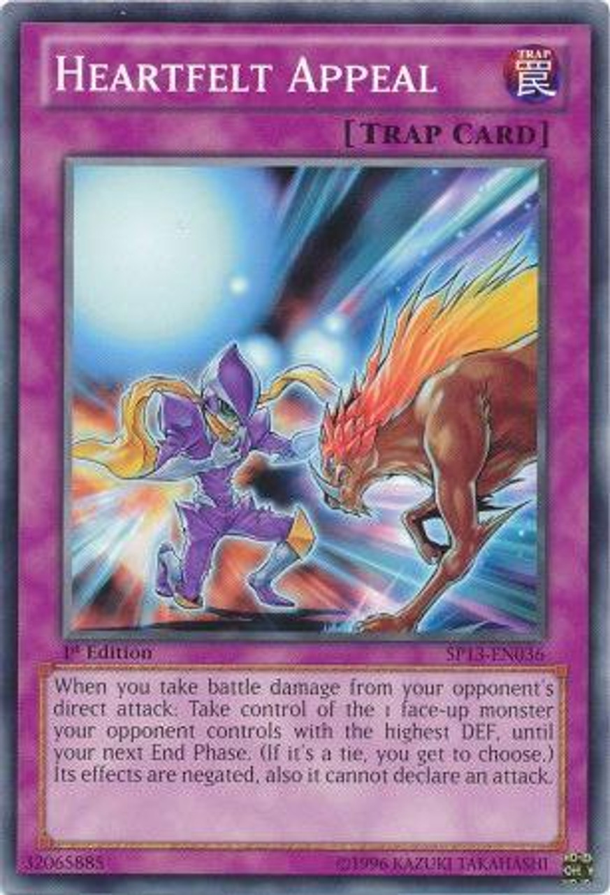 YuGiOh Star Pack 2013 Common Heartfelt Appeal SP13-EN036