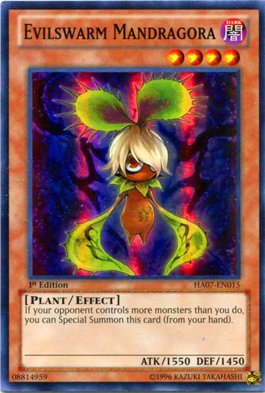 YuGiOh Zexal Hidden Arsenal 7: Knight of Stars Super Rare Evilswarm Mandragora HA07-EN015