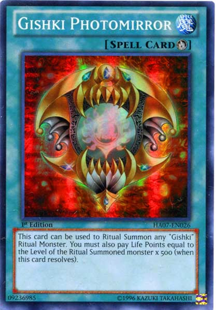 YuGiOh Zexal Hidden Arsenal 7: Knight of Stars Super Rare Gishki Photomirror HA07-EN026