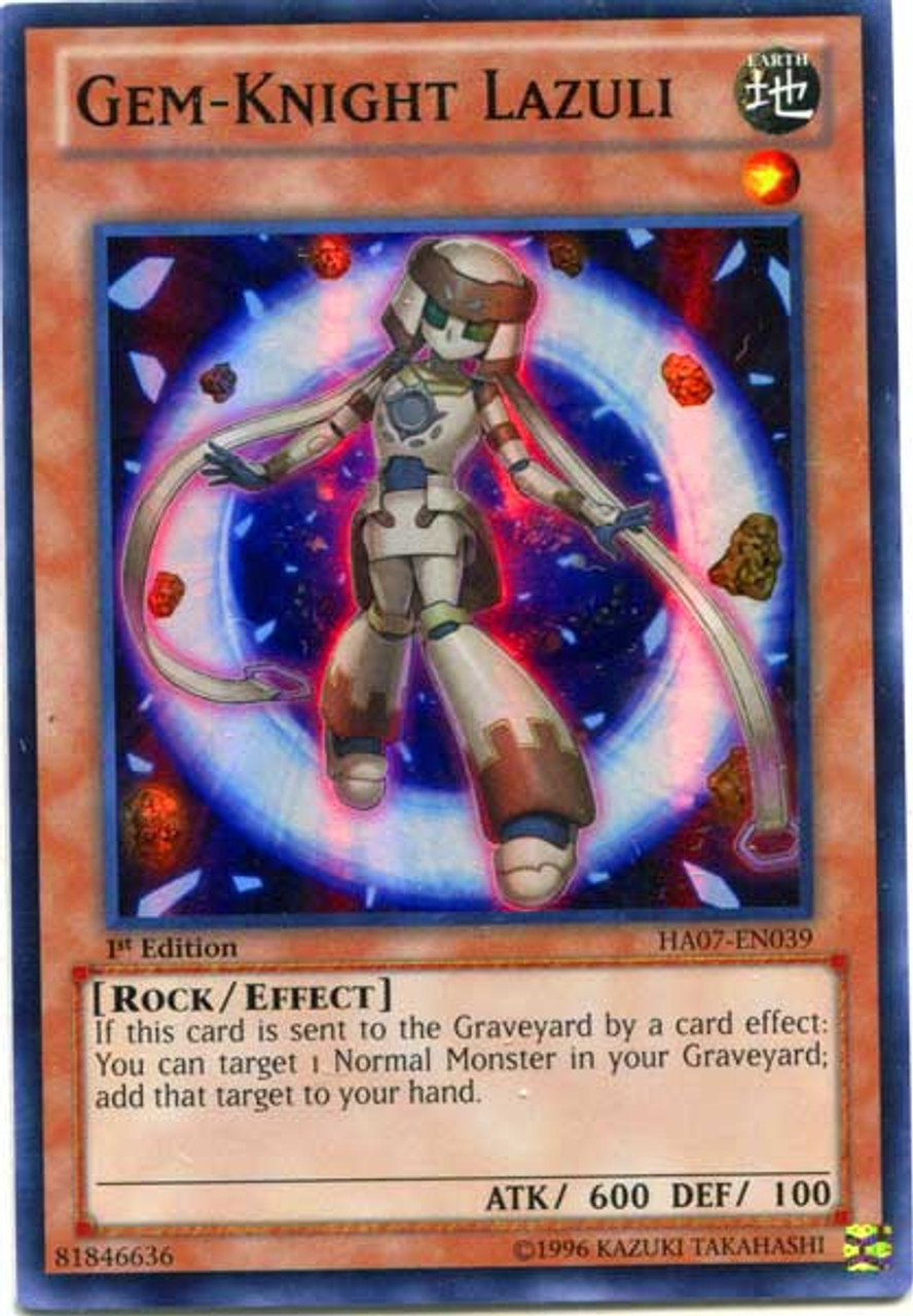 YuGiOh Zexal Hidden Arsenal 7: Knight of Stars Super Rare Gem-Knight Lazuli HA07-EN039