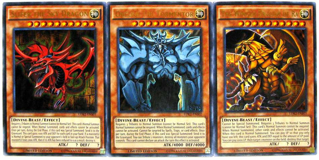 YuGiOh Legendary Decks II Single Card Ultra Rare Yugis God Card Set ...