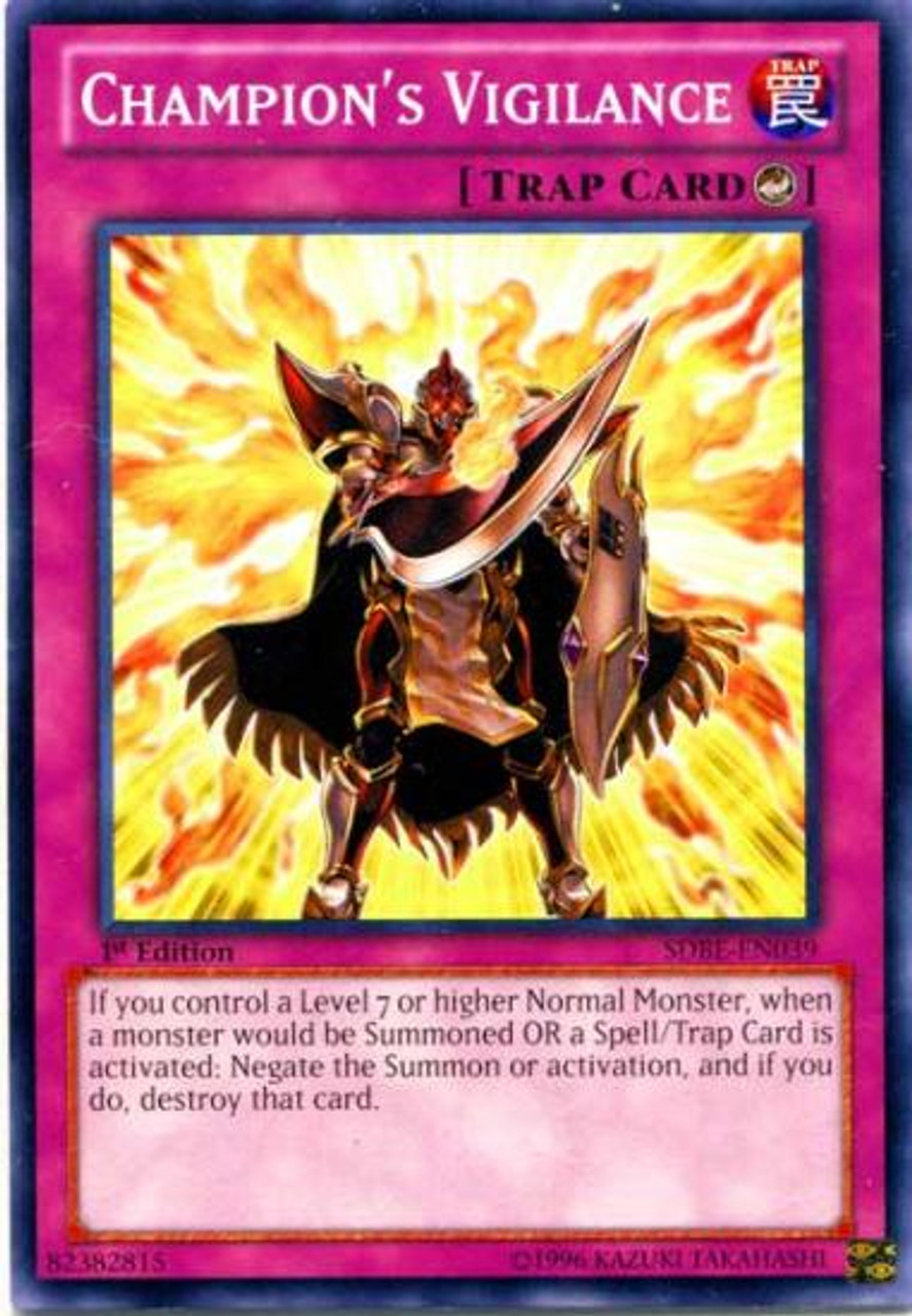 YuGiOh Saga of Blue-Eyes White Dragon Structure Deck Common Champion's Vigilance SDBE-EN039